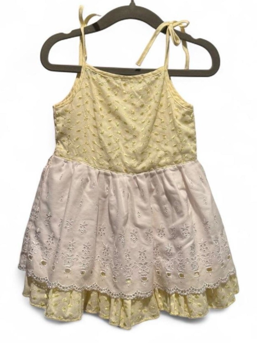 Kilbil Lightweight Yellow Cotton Top with Floral Logo - Picture 4 of 4